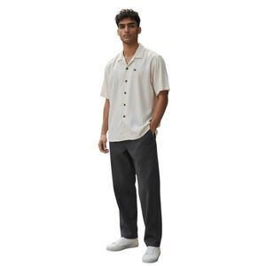 Kiko Shirt Men’s Size 2XL Ivory 100% Silk  Vintage  Short Sleeve New  # 314